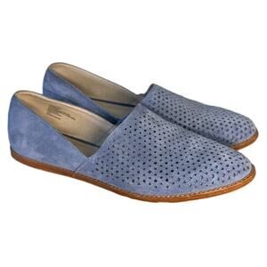 Caslon Blue Suede Leather Loafer Espadrille Flats - Size 9.5M